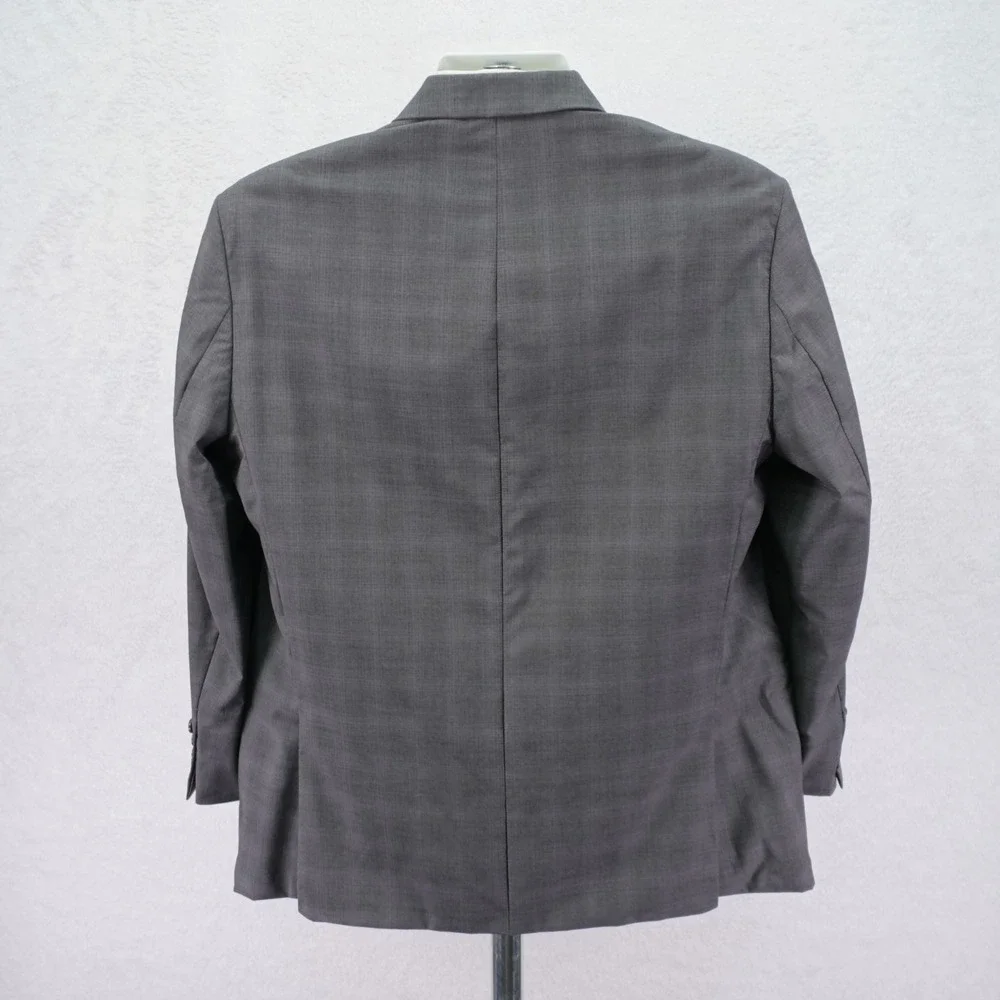 Joseph Abboud Wool Blazer Gray Plaid‎ 2 Button 42S